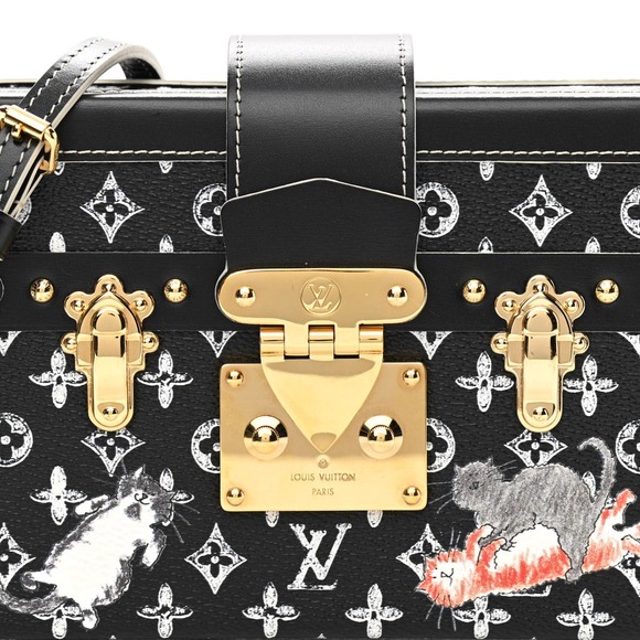 ❌❌ LOUIS VUITTON Catogram Petite Malle b&w Trunk Crossbody Bag Grace Coddington - Picture 3 of 10